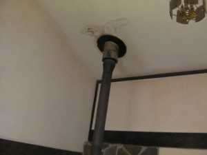 Before - Drywall Around Stovepipe